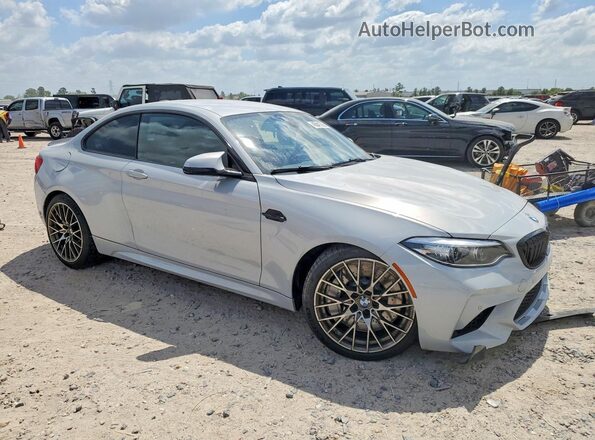 WBS2U7C59KVB09331 2019 BMW M2 Серебряный Передняя правая четверть