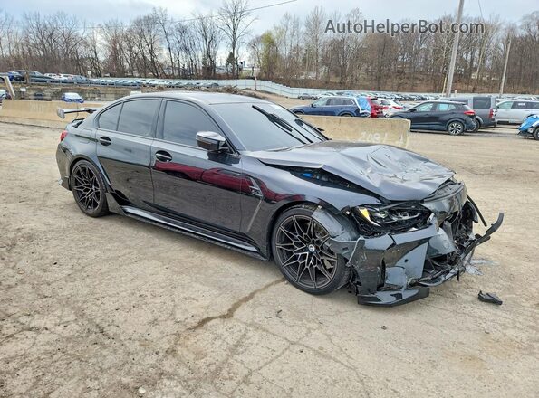 WBS33AY01PFN50158 2023 BMW M3 Черный Передняя правая четверть