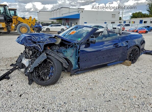 WBS33BA01RCN05306 2024 BMW M4 Синий Передняя левая четверть