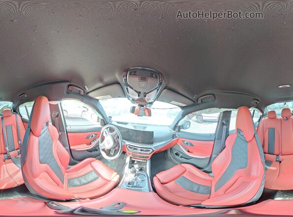 WBS43AY02RFT43947 2024 BMW M3 Фиолетовый Панорамный вид салона 360°