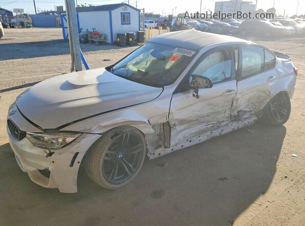 WBS8M9C58GP966917 2016 BMW M3 White Vista tres cuartos delantera izquierda