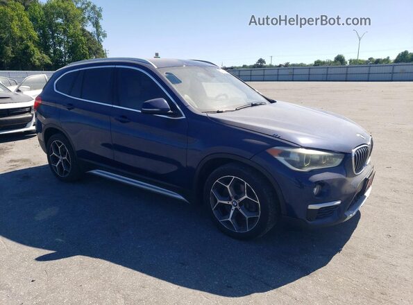 WBXHT3C34H5F84053 2017 BMW X1 Blue Delantero derecho