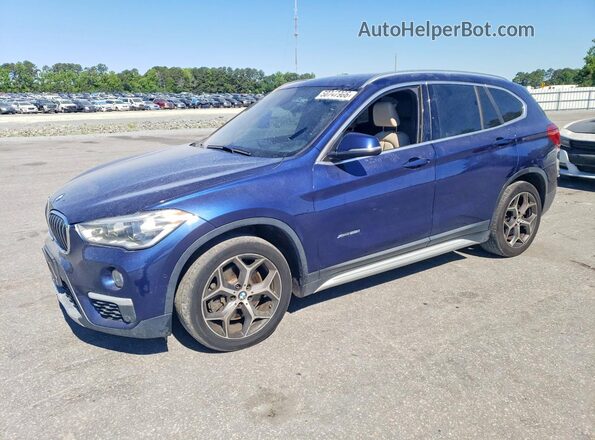 WBXHT3C34H5F84053 2017 BMW X1 Blue Vista tres cuartos delantera izquierda