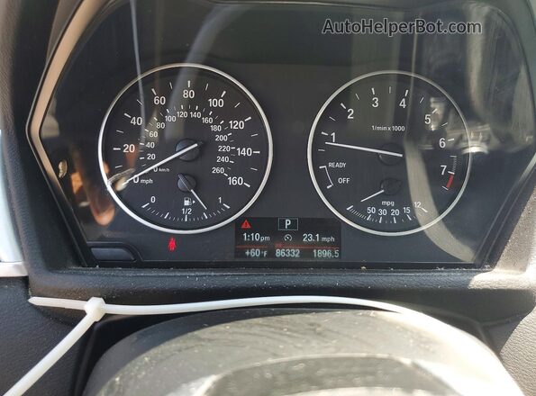 WBXHT3C35G5E56192 2016 BMW X1 White Widok zestawu wskaźników