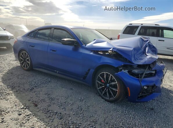 WBY33AW00PFP73624 2023 BMW I4 Синий Передняя правая четверть