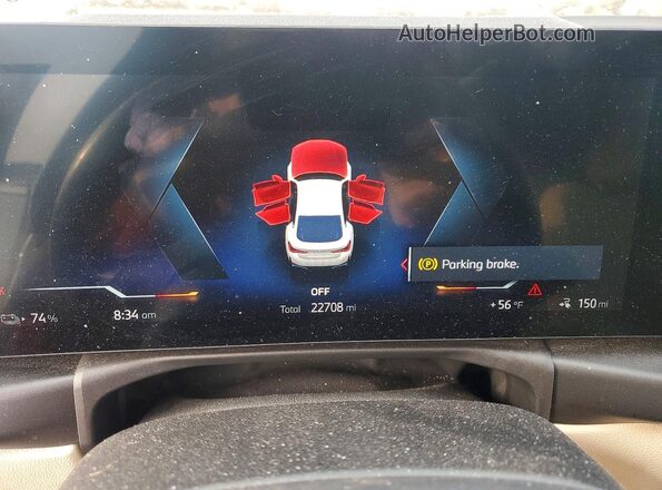 WBY43AW07RFS85410 2024 BMW I4 White Vista del cuadro de instrumentos