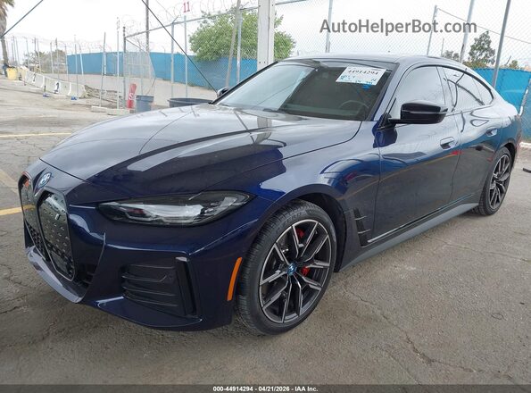 WBY73AW01PFP34493 2023 BMW I4 Синий Передняя левая четверть