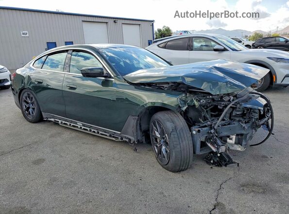 WBY73AW07RFT33632 2024 BMW I4 Зеленый Передняя правая четверть