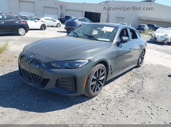 WBY73AW08PFP01099 2023 BMW I4 Gray Առջևի ձախ երեք քառորդ տեսարան
