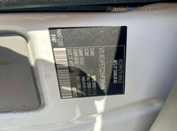 WDAPE7CD5HP385696 2017 MERCEDES-BENZ SPRINTER White Rear seats view