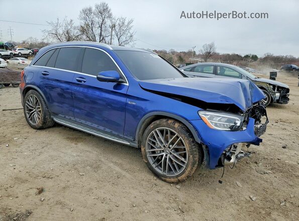 WDC0G6EB7LF731450 2020 MERCEDES-BENZ GLC-CLASS Синий Передняя правая четверть
