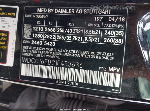 WDC0J6EB2JF453636 2018 MERCEDES-BENZ AMG GLE 43 COUPE Black Вид підкапотного простору