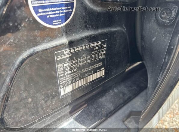 WDCTG4EB6KU007843 2019 MERCEDES-BENZ GLA 250 Black ძრავის განყოფილების ხედი