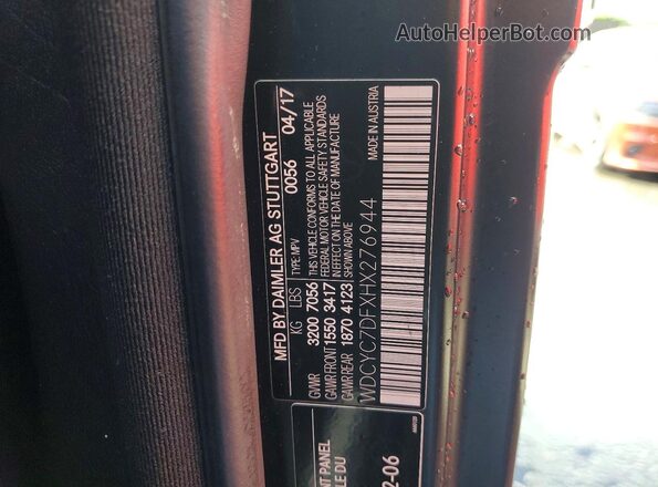 WDCYC7DFXHX276944 2017 MERCEDES-BENZ G-CLASS Black Սալոնի 360 աստիճան տեսք