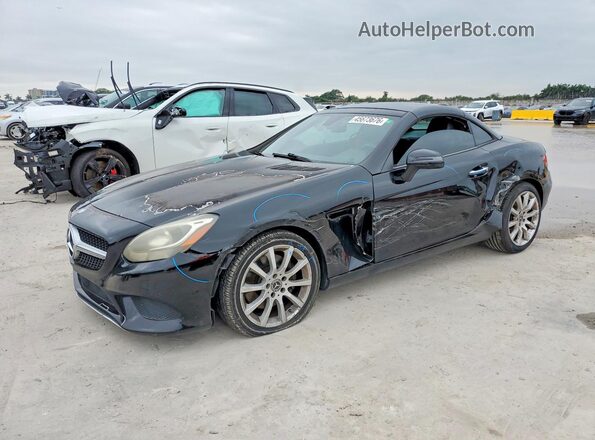 WDDPK3JA8HF140538 2017 MERCEDES-BENZ SLC Black Передня ліва чверть