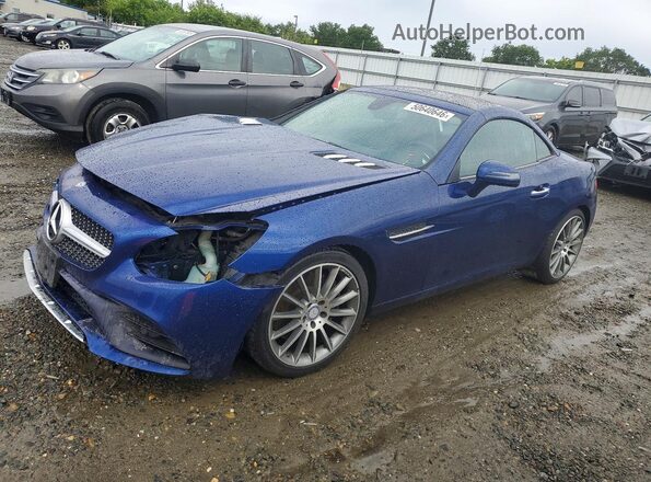 WDDPK3JA9HF138698 2017 MERCEDES-BENZ SLC Blue Передня ліва чверть