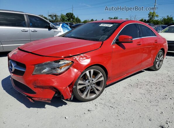 WDDSJ4EB3JN535650 2018 MERCEDES-BENZ CLA-CLASS Red Առջևի ձախ երեք քառորդ տեսարան