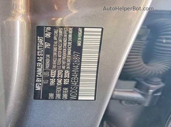 WDDSJ4EB4HN426897 2017 MERCEDES-BENZ CLA-CLASS Gray Engine compartment view