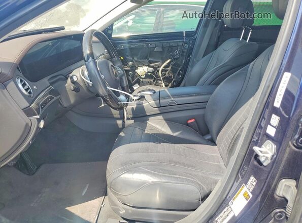 WDDUG6EB2JA347342 2018 MERCEDES-BENZ S Blue Widok wnętrza z przodu