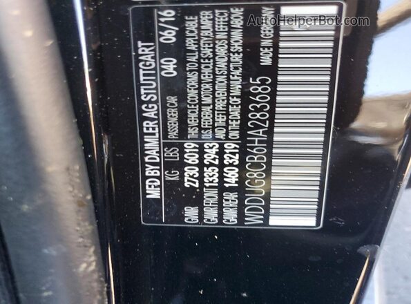 WDDUG8CB6HA283685 2017 MERCEDES-BENZ S Black Widok naklejki z numerem VIN