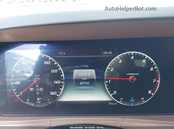 WDDUG8DB0KA474833 2019 MERCEDES-BENZ S-CLASS White Widok tylnych siedzeń