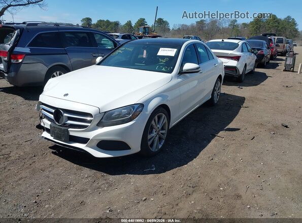 WDDWF4KB1JR418892 2018 MERCEDES-BENZ C-CLASS Белый Передняя левая четверть
