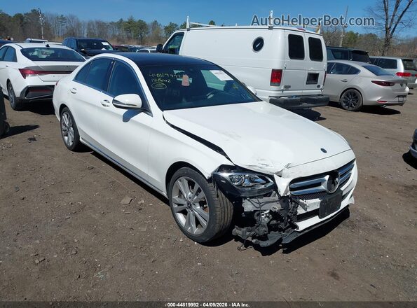 WDDWF4KB1JR418892 2018 MERCEDES-BENZ C-CLASS Белый Вид спереди