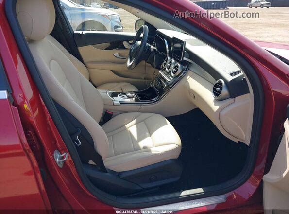 WDDWF4KB3JR318311 2018 MERCEDES-BENZ C-CLASS Красный Вид салона спереди