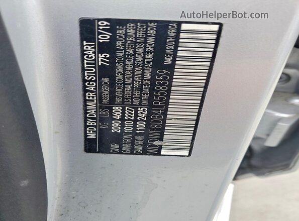 WDDWF8DB4LR558359 2020 MERCEDES-BENZ C Silver Вид підкапотного простору