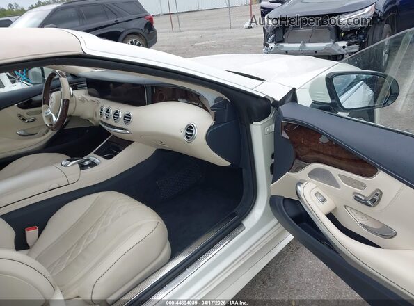 WDDXK8DB9JA031638 2018 MERCEDES-BENZ S-CLASS Белый Вид салона спереди