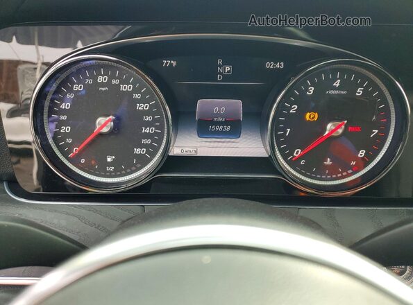 WDDZF4JB1KA526993 2019 MERCEDES-BENZ E Black ხელსაწყოთა პანელის ხედი