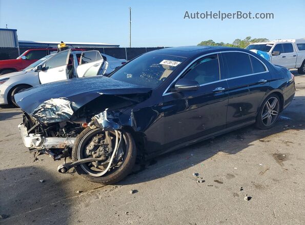 WDDZF4JB3HA181765 2017 MERCEDES-BENZ E Blue Առջևի ձախ երեք քառորդ տեսարան
