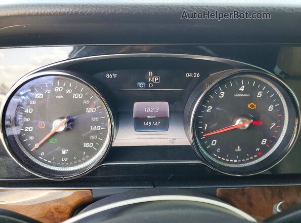WDDZF4KB8HA225712 2017 MERCEDES-BENZ E Blue Սարքավորումների վահանակի տեսք