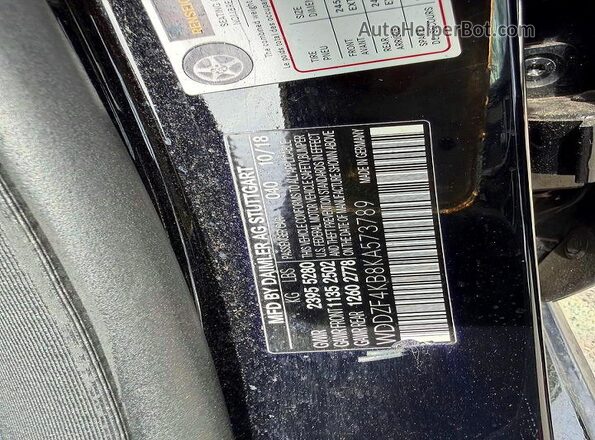 WDDZF4KB8KA573789 2019 MERCEDES-BENZ E Black Vista de los asientos traseros