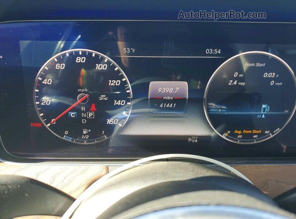 WDDZF8EB2LA712318 2020 MERCEDES-BENZ E Blue Widok zestawu wskaźników