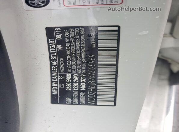 WDDZH6JB2KA525969 2019 MERCEDES-BENZ E White Widok komory silnika