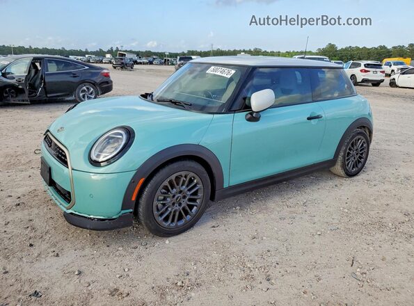 WMW13GD05S2W90198 2025 MINI COOPER Turquoise წინა მარცხენა ხედი სამი მეოთხედიდან