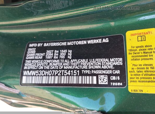 WMW53DH07P2T54151 2023 MINI HARDTOP Green Շարժիչի բաժամունքի տեսք