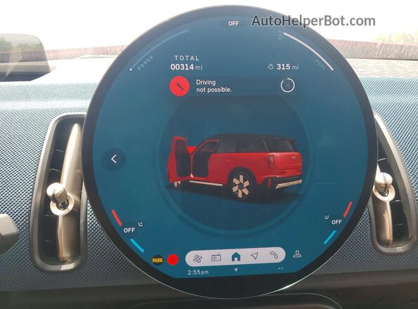 WMZ23GA08T7T82989 2026 MINI COUNTRYMAN Красный Вид щитка приборов