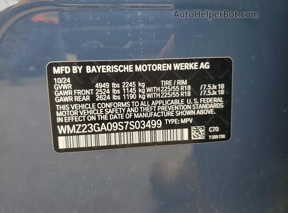 WMZ23GA09S7S03499 2025 MINI COUNTRYMAN Blue Widok komory silnika