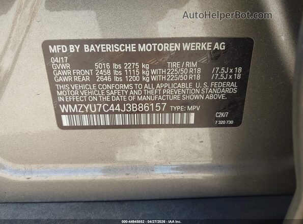 WMZYU7C44J3B86157 2018 MINI E COUNTRYMAN Серый Вид подкапотного пространства