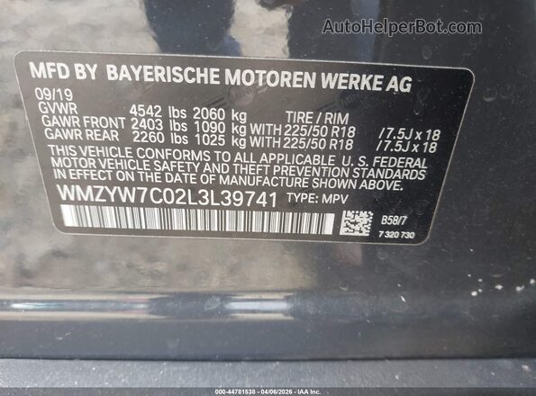 WMZYW7C02L3L39741 2020 MINI COUNTRYMAN Серый Вид подкапотного пространства
