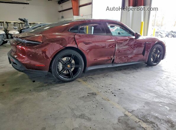 WP0AA2Y12NSA11459 2022 PORSCHE TAYCAN Burgundy Trasero derecho