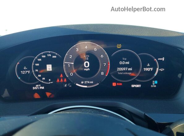 WP0AA2YA0SL001550 2025 PORSCHE PANAMERA Черный Вид щитка приборов