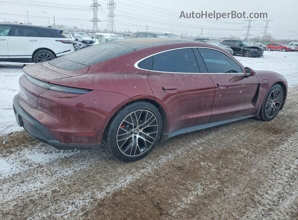 WP0AB2Y15NSA45487 2022 PORSCHE TAYCAN Бордовый Задняя правая четверть