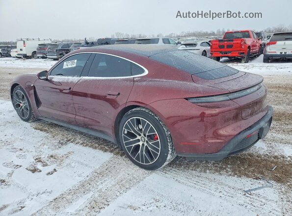 WP0AB2Y15NSA45487 2022 PORSCHE TAYCAN Бордовый Задняя левая четверть