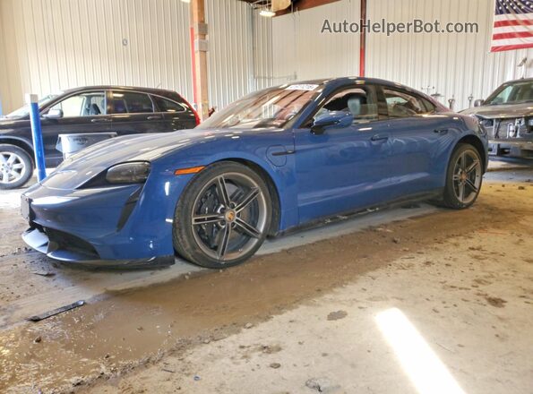 WP0AC2Y16NSA54096 2022 PORSCHE TAYCAN Синий Передняя левая четверть