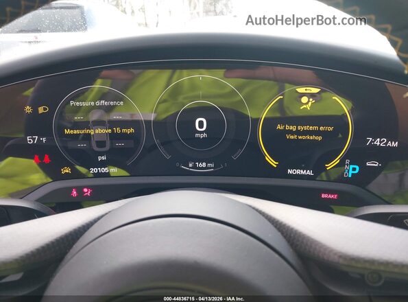 WP0AC2Y19NSA54500 2022 PORSCHE TAYCAN Gray უკანა სავარძლების ხედი