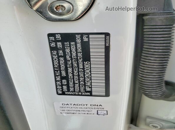 WP1AA2AY2KDA00805 2019 PORSCHE CAYENNE White Widok wnętrza 360 stopni