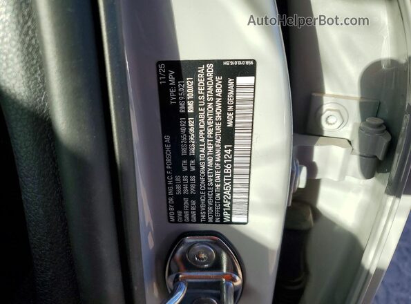 WP1AF2A5XTLB61241 2026 PORSCHE MACAN Серый Вид наклейки с VIN-кодом